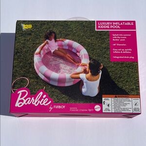 Barbie Pink and White Inflatable Pool